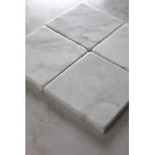 Apollo 100x100mm Tumbled Calacatta Gold Square Marble Tile